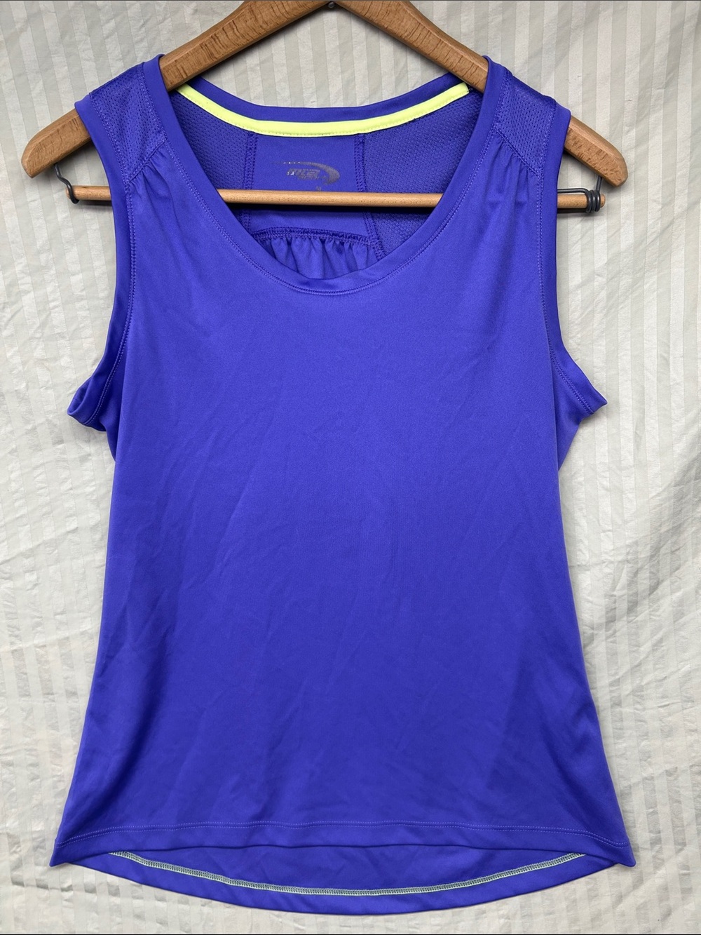 MTA Sport Women's Purple Performance Tank with Neon Trim